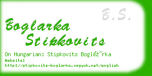 boglarka stipkovits business card